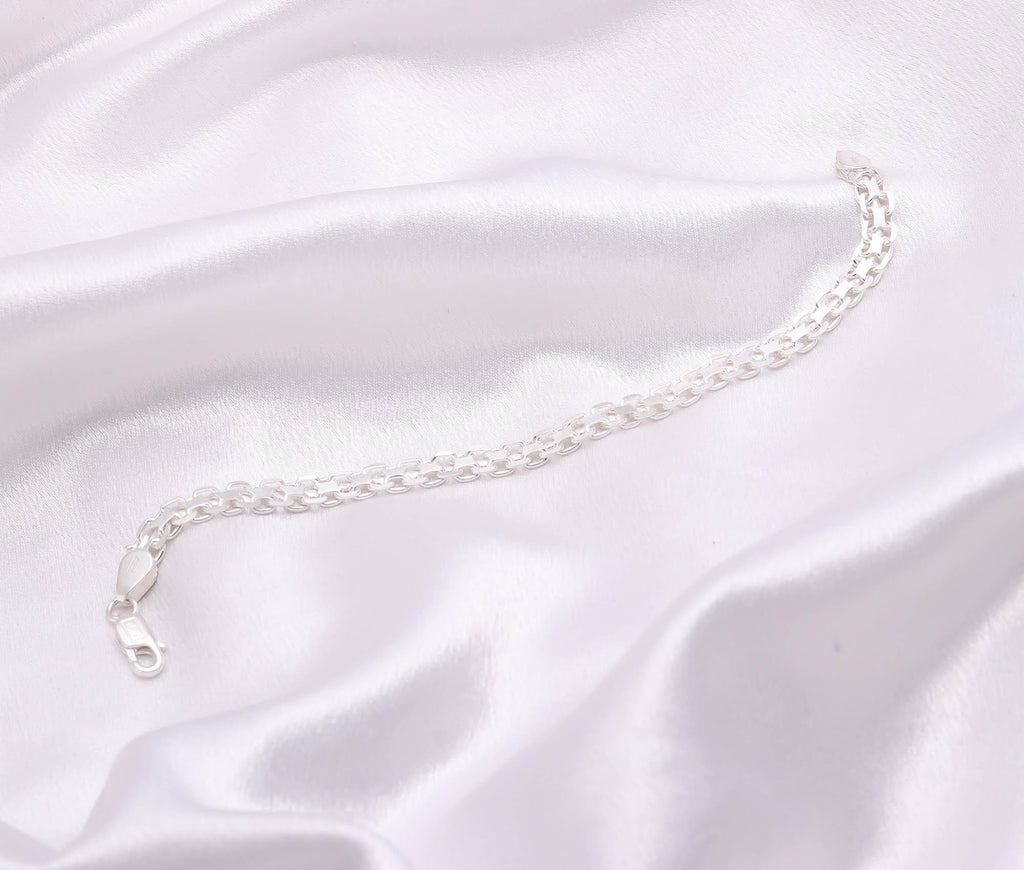 Link Bracelet 925 Sterling Silver Men Jewellery Gift for Husband