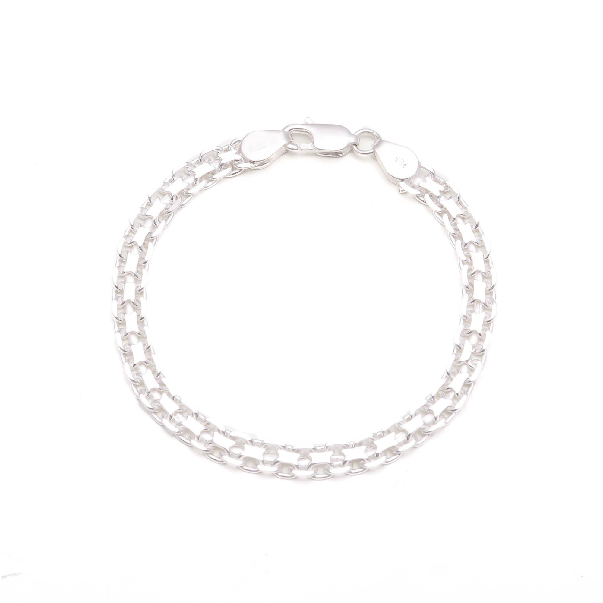 Link Bracelet 925 Sterling Silver Men Jewellery Gift for Husband