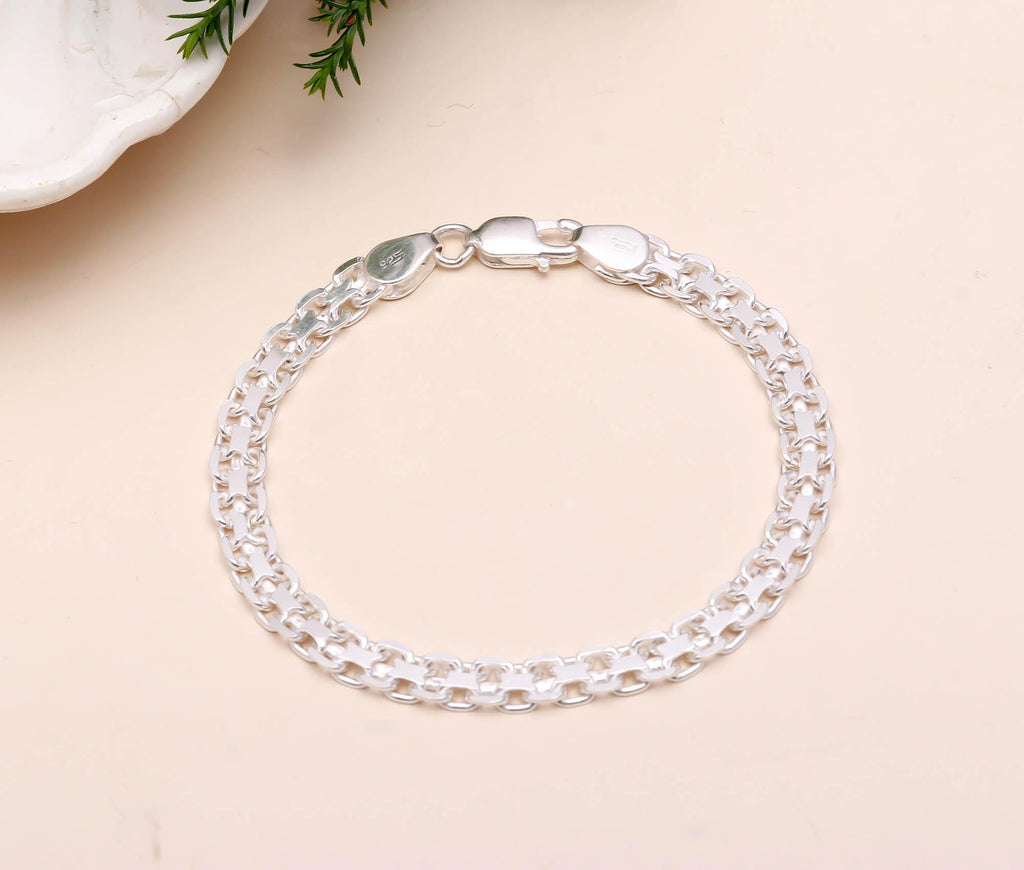 Link Bracelet 925 Sterling Silver Men Jewellery Gift for Husband
