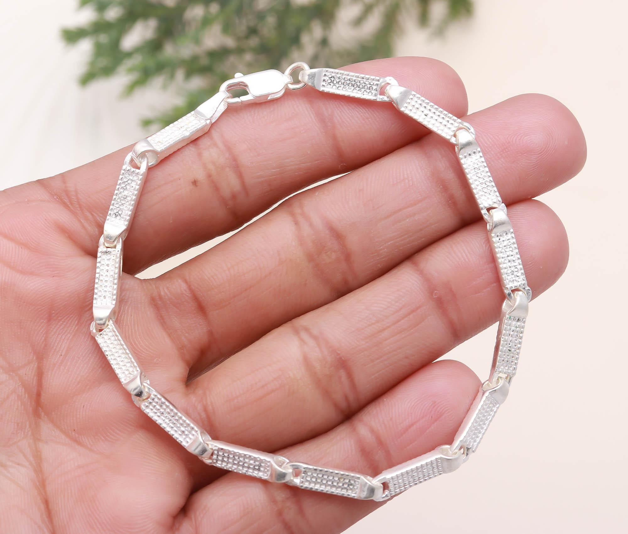 Link Bracelet 925 Sterling Silver Men’s Jewellery – Perfect Gift for Husband