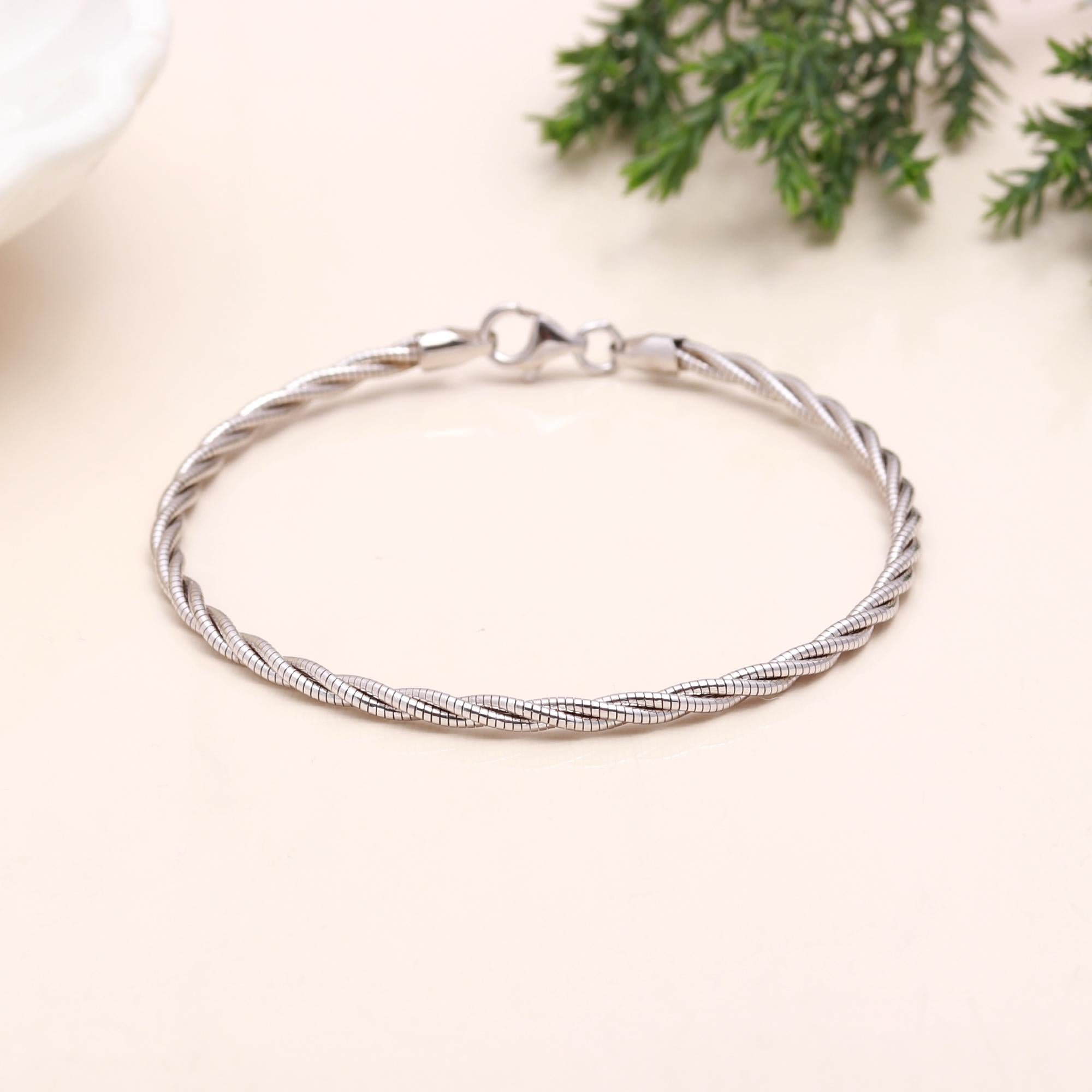 Pure 925 Sterling Silver Bracelet – Minimalist & Stylish Gift Idea