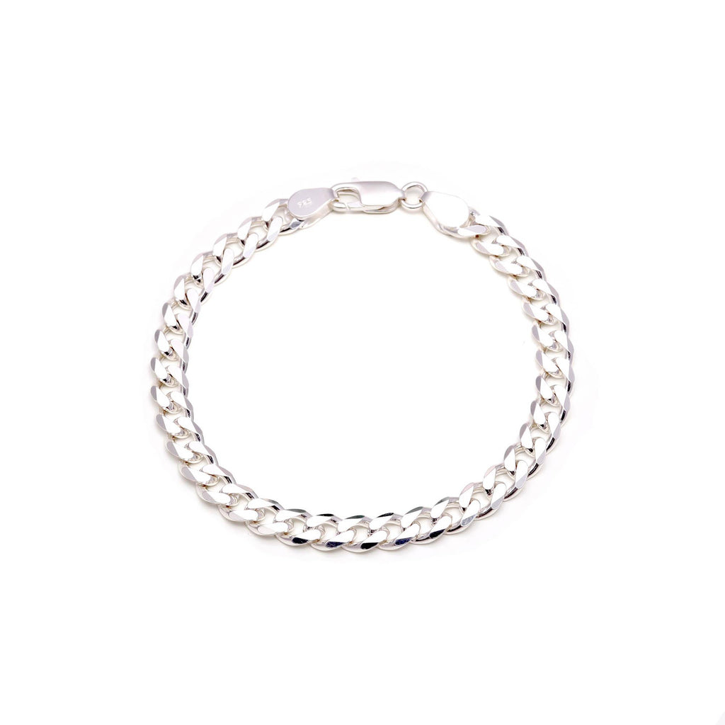 Men’s Sterling Silver Link Bracelet – Stylish Gift for Husband