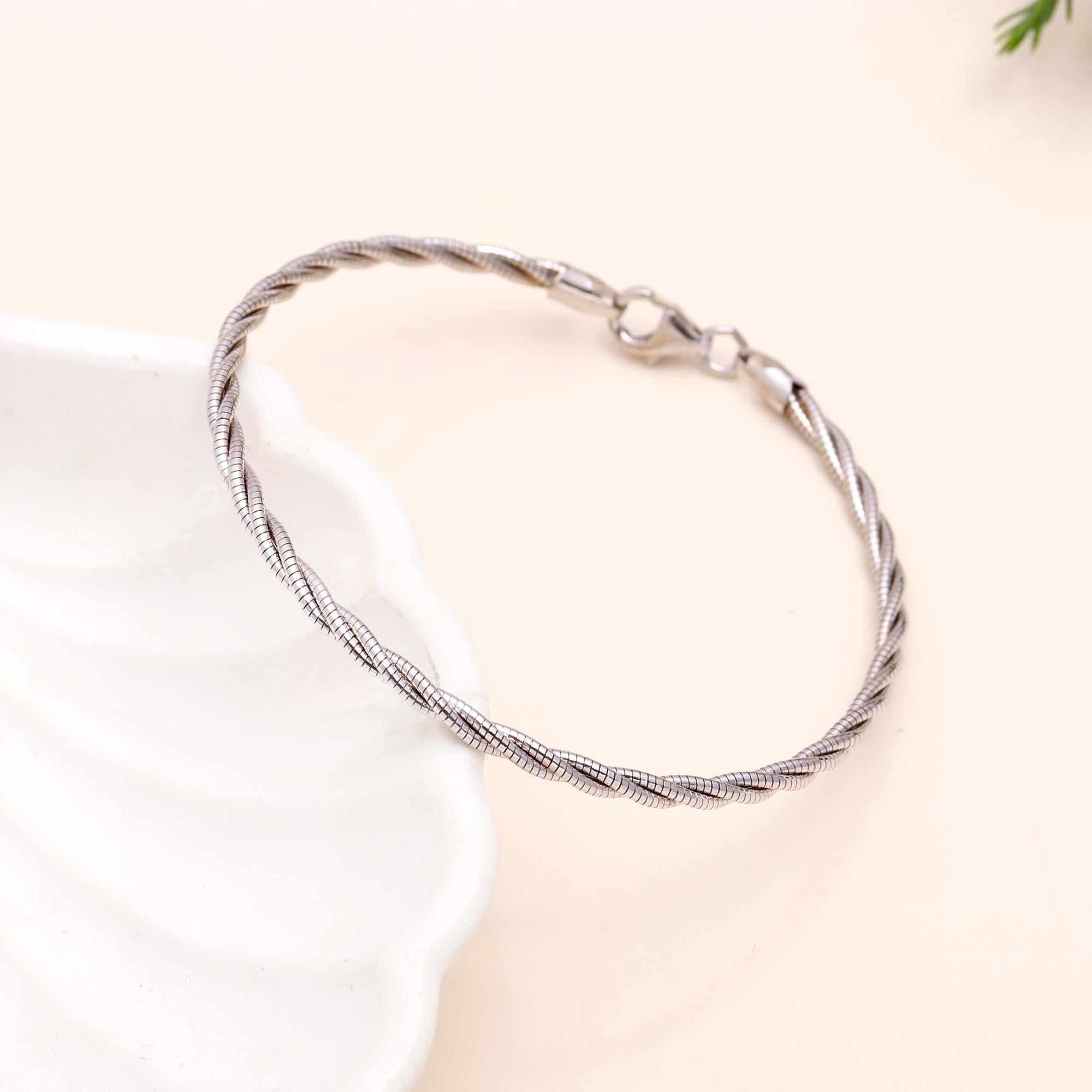 Pure 925 Sterling Silver Bracelet – Minimalist & Stylish Gift Idea