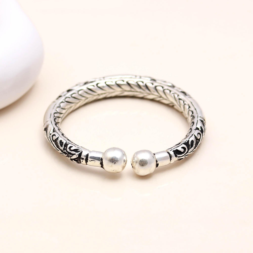 Handmade Engraved Sterling Silver Bangle Indian Tribal Jewelry Men Bangle