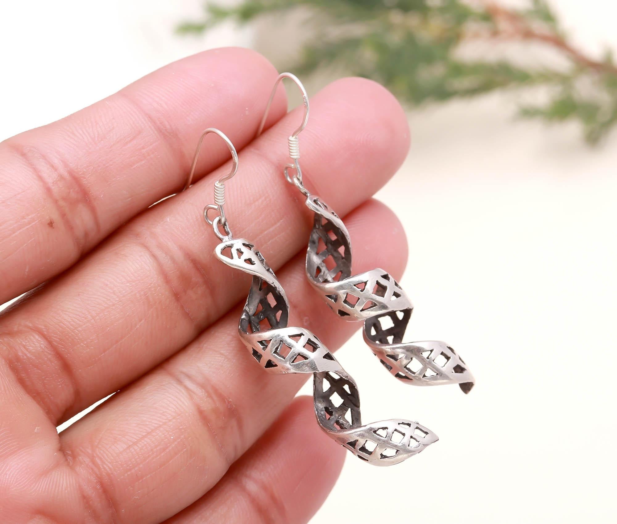 Elegant 925 Sterling Silver Stud Drop Dangle Earrings – Perfect Wedding Gift
