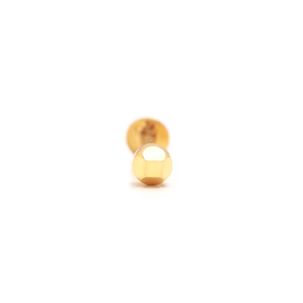 18KT Gold Nose Ring, Minimal Plain Nose Pin