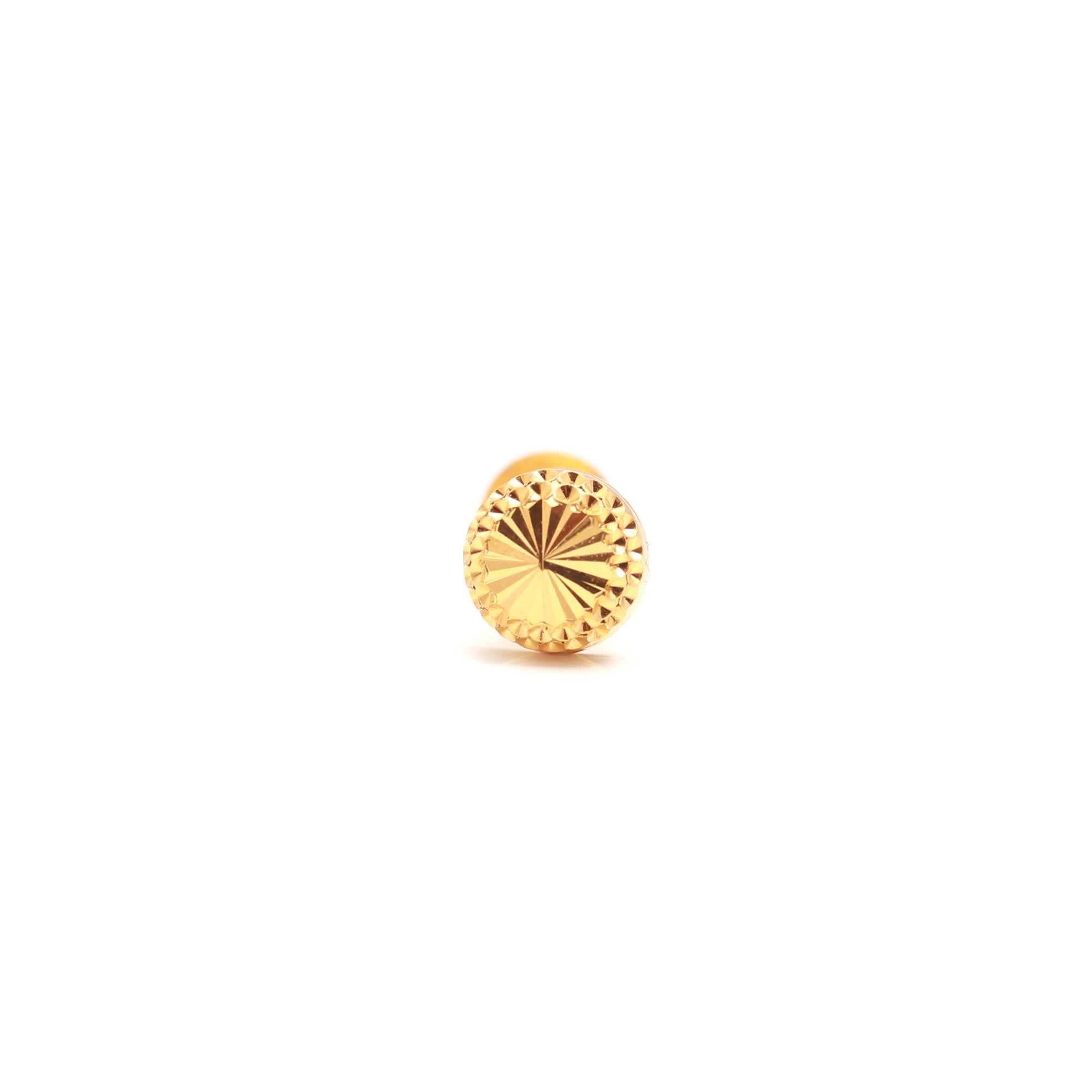 18KT Gold Minimal Nose Ring, Daily Wear