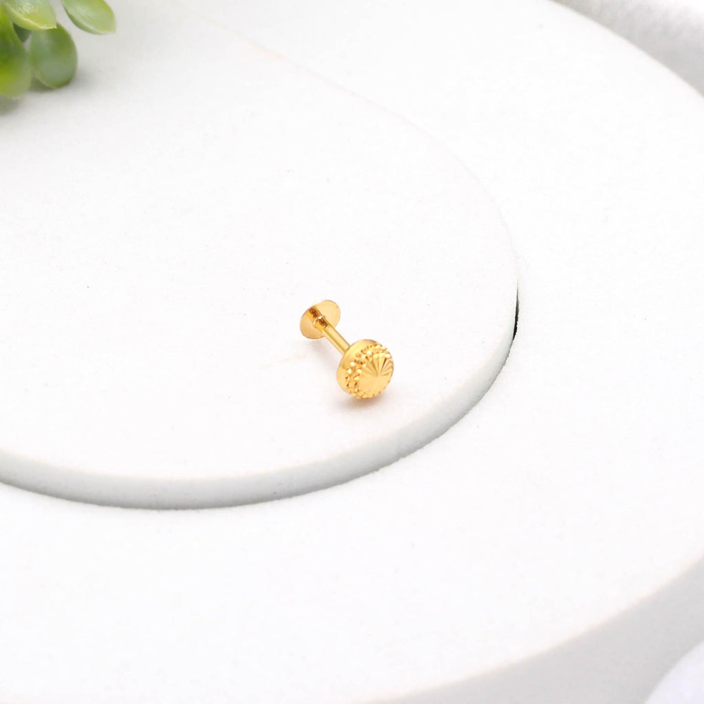 18KT Gold Minimal Nose Ring, Daily Wear
