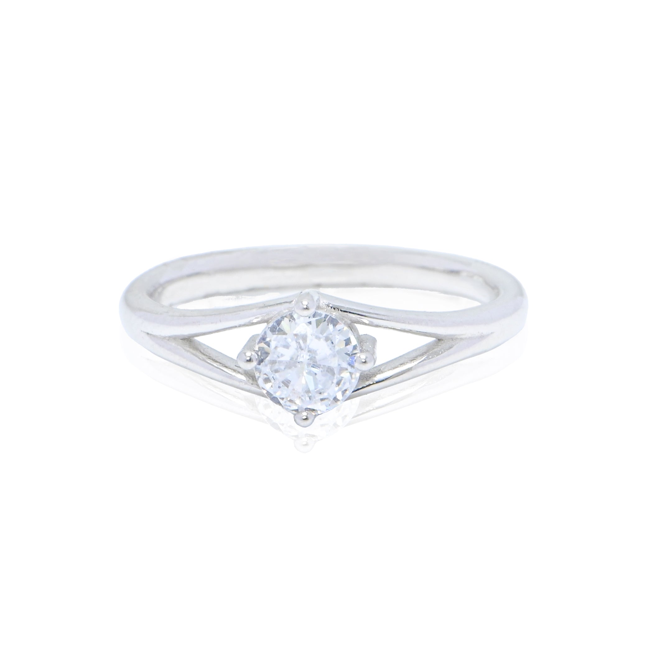 925 Sterling Silver Cubic Zirconia Ring Brilliant Cut Sparkling Engagement or Promise Jewelry for Women