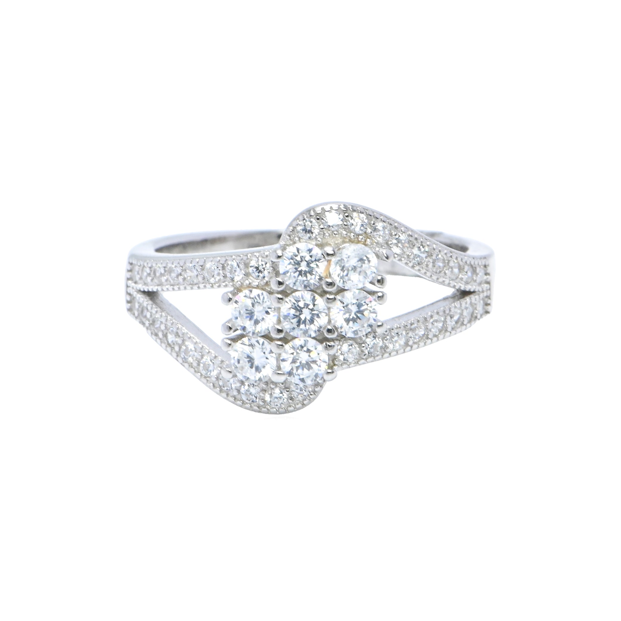 925 Sterling Silver Infinity Design Cubic Zirconia Ring for Women, Symbolic CZ Promise Ring, Romantic Anniversary or Valentine’s Day Gift