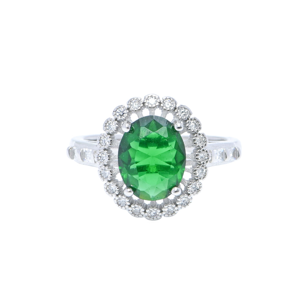 Luxury 925 Silver Sparkling CZ Ring Brilliant Cut Cubic Zirconia Jewelry for Engagements, Birthdays, or Gifts