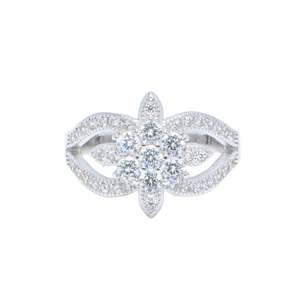 925 Sterling Silver Modern Minimalist CZ Ring, Sleek Cubic Zirconia Band for Women, Everyday Wear Jewelry Gift