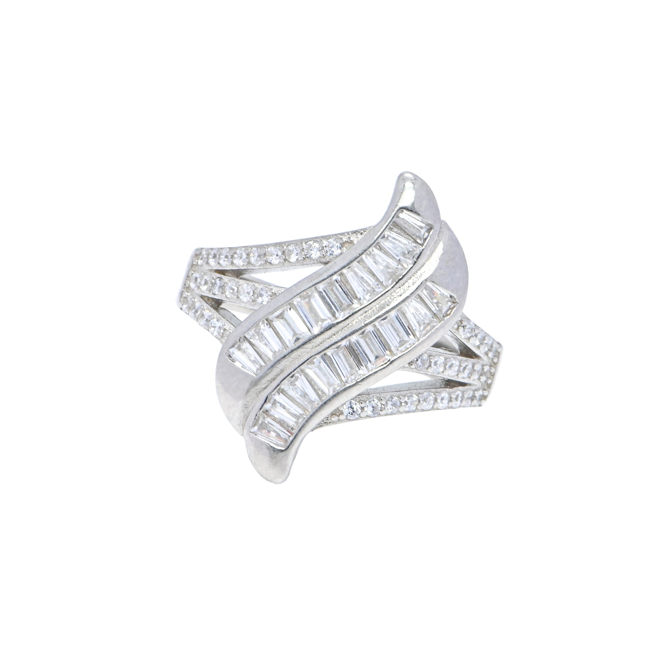 925 Sterling Silver Bridal Cubic Zirconia Ring, Elegant CZ Wedding Band, Perfect Promise or Engagement Jewelry Gift for Her