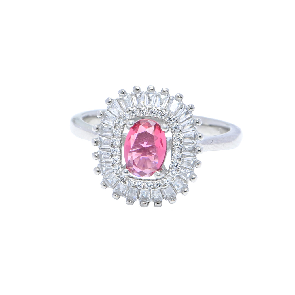 925 Silver Cubic Zirconia Statement Ring Hypoallergenic Jewellery Anniversary & Birthday Gift