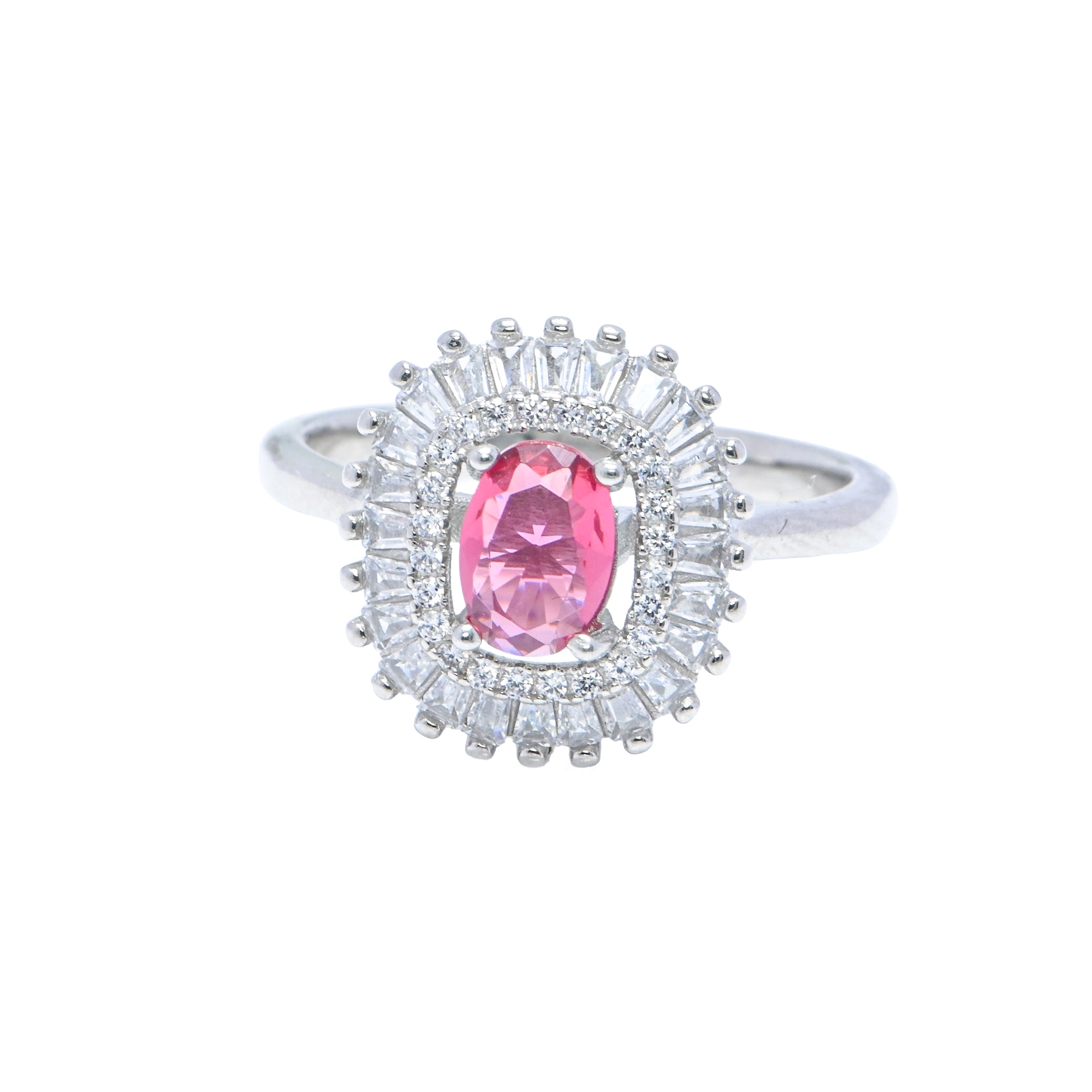 925 Silver Cubic Zirconia Statement Ring Hypoallergenic Jewellery Anniversary & Birthday Gift