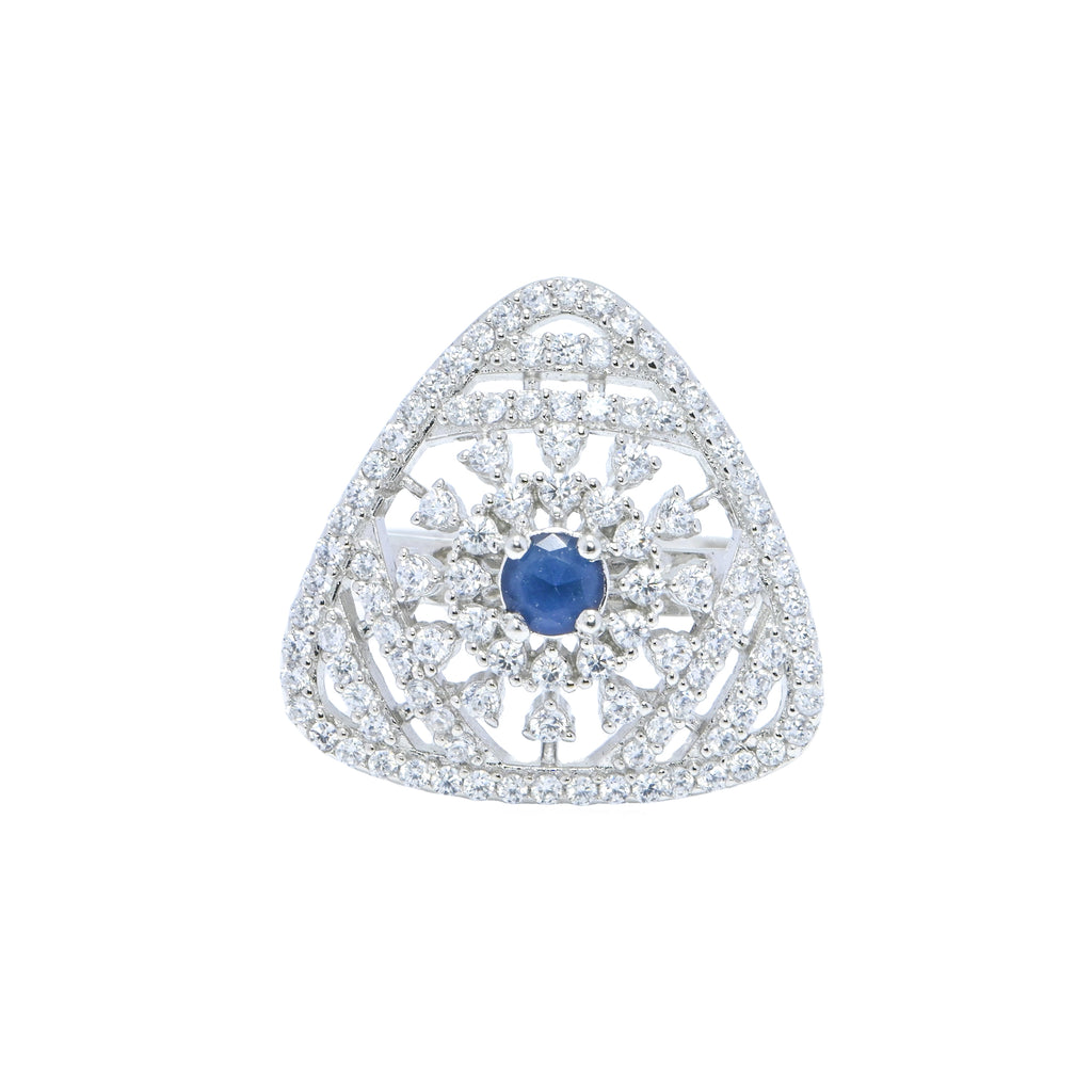 925 Sterling Silver Promise Heart Ring For Her, Triangle-Shaped Cubic Zirconia Ring Engagement Ring Anniversary Ring Valentine'S Day Gift