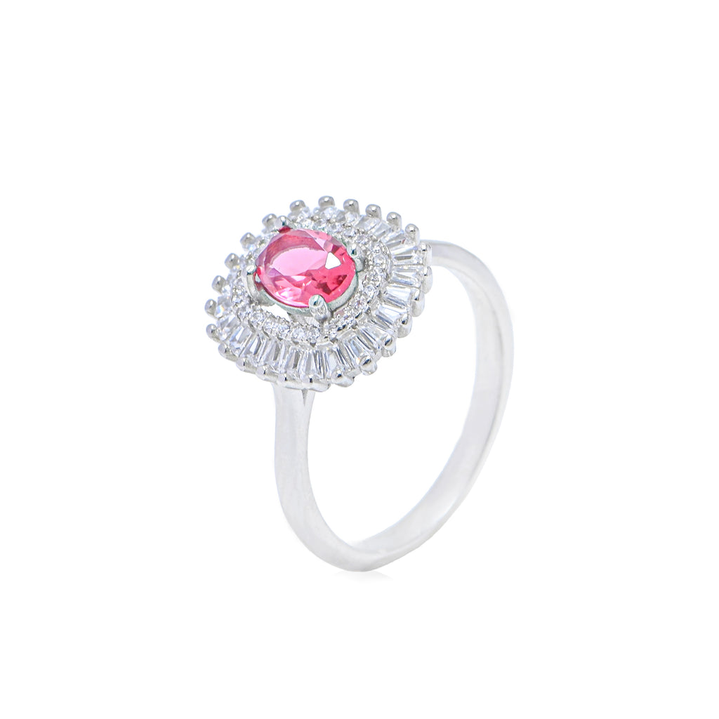 925 Silver Cubic Zirconia Statement Ring Hypoallergenic Jewellery Anniversary & Birthday Gift