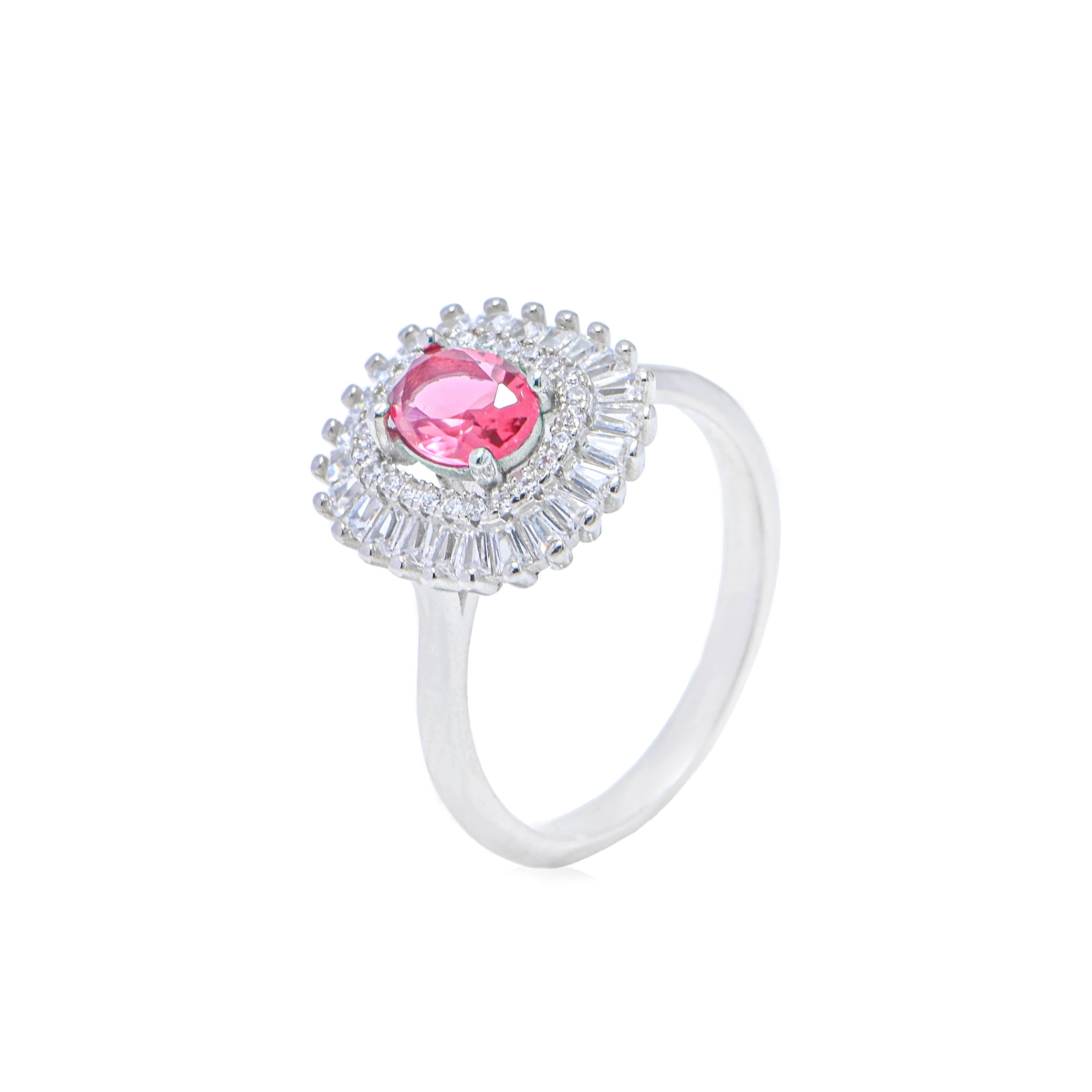 925 Silver Cubic Zirconia Statement Ring Hypoallergenic Jewellery Anniversary & Birthday Gift