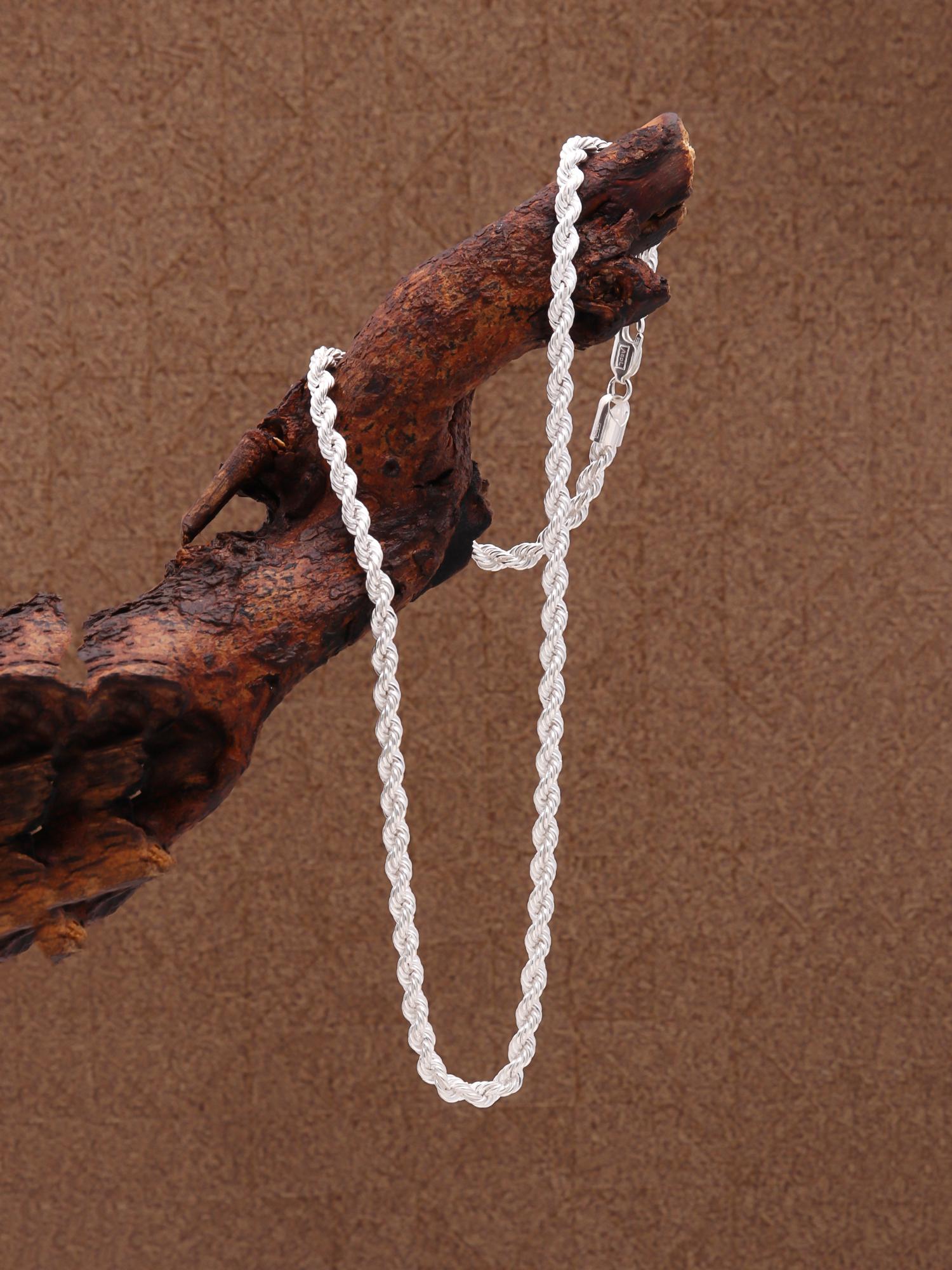 Real 925 Sterling Silver Chain Necklace for Men