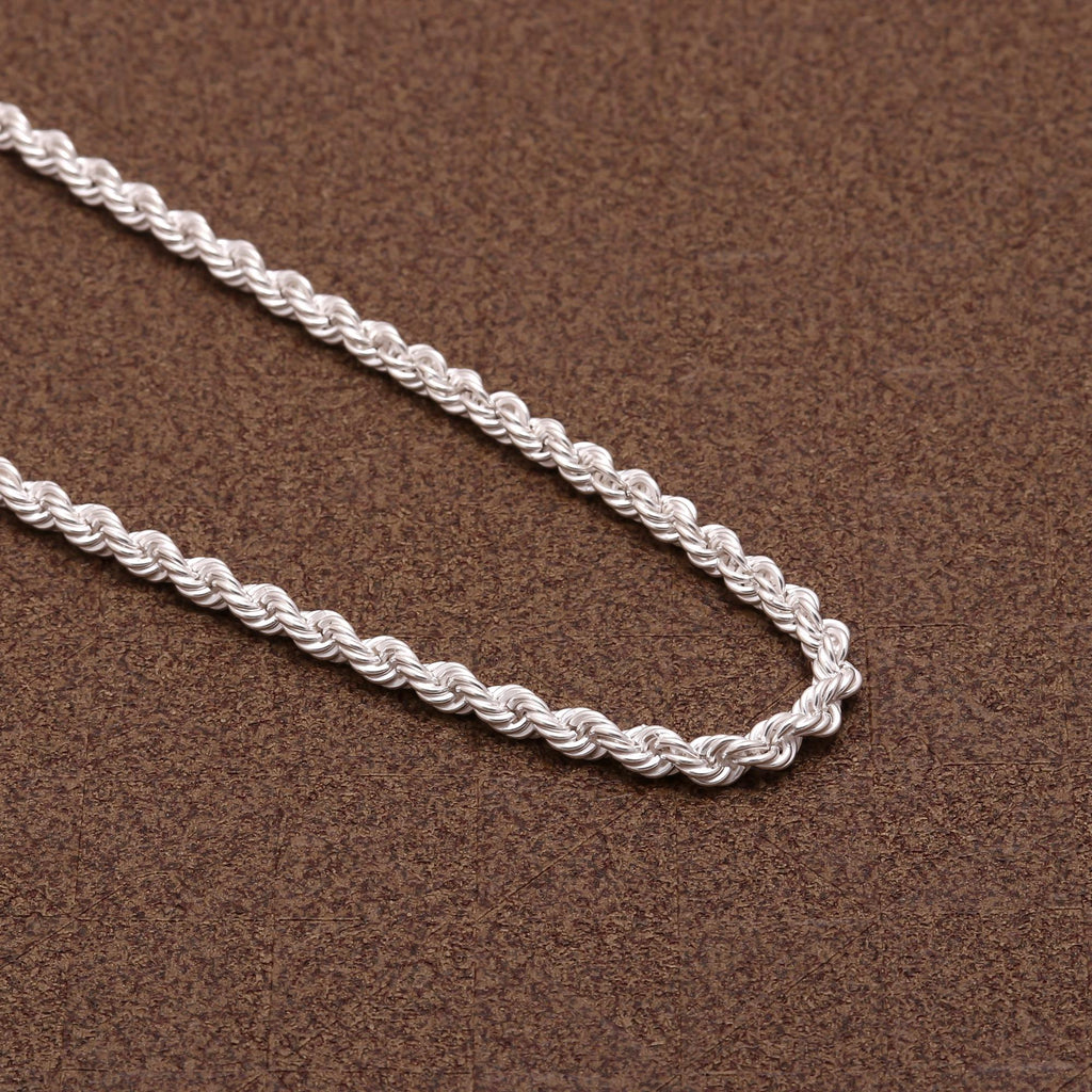Real 925 Sterling Silver Chain Necklace for Men