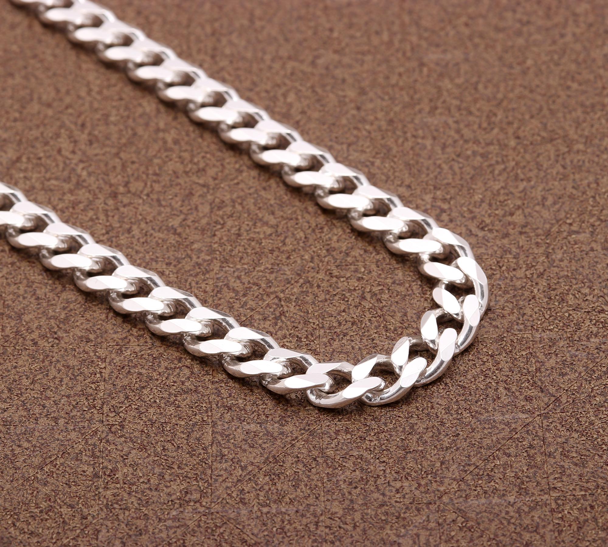 Pure 925 Sterling Silver Women’s Chain Minimalist Silver Jewelry