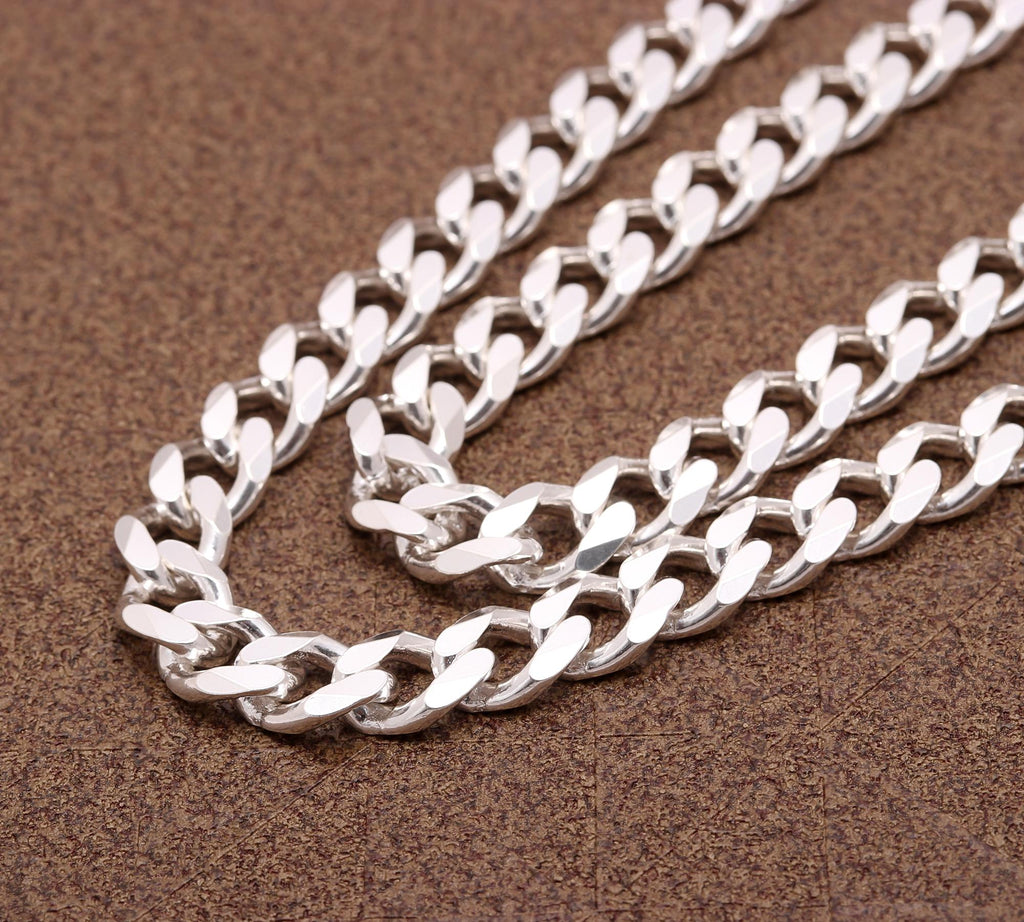 Pure 925 Sterling Silver Women’s Chain Minimalist Silver Jewelry