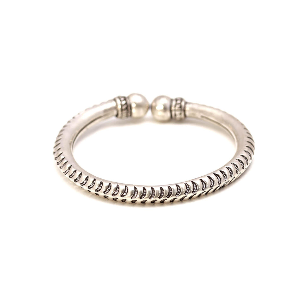 Engraved 925 Sterling Silver Cuff Bangle Handmade Adjustable Bracelet