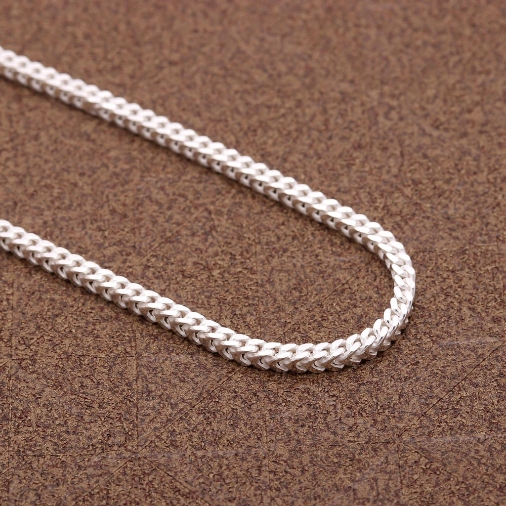 Pure 925 Sterling Silver Women’s Chain Minimalist Silver Fine Jewelry