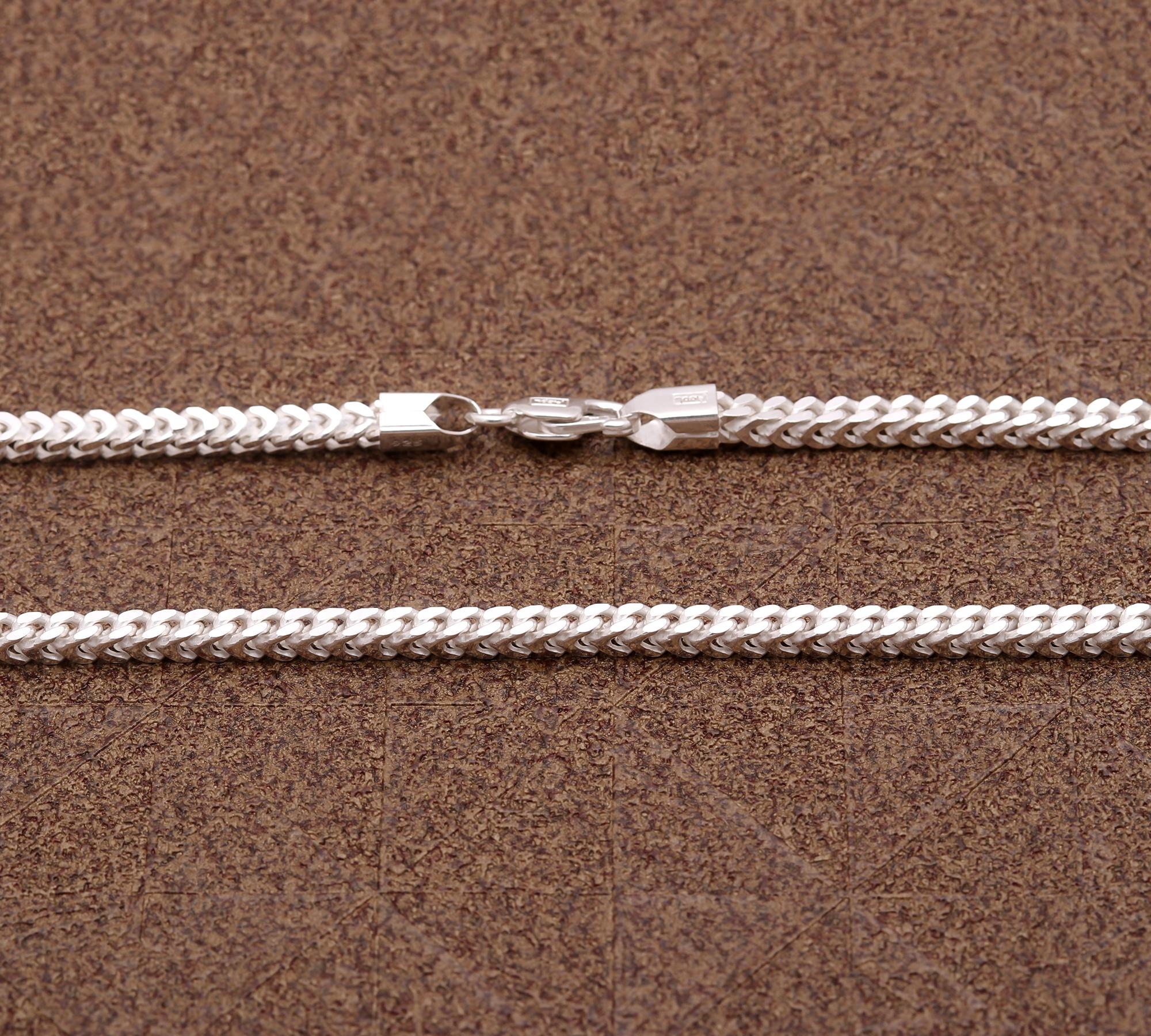 Pure 925 Sterling Silver Women’s Chain Minimalist Silver Fine Jewelry