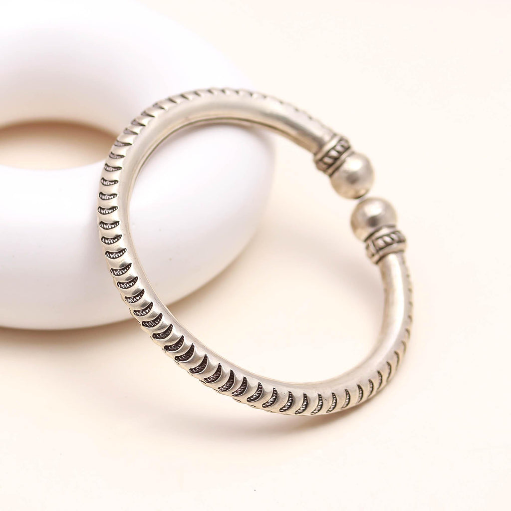 Engraved 925 Sterling Silver Cuff Bangle Handmade Adjustable Bracelet