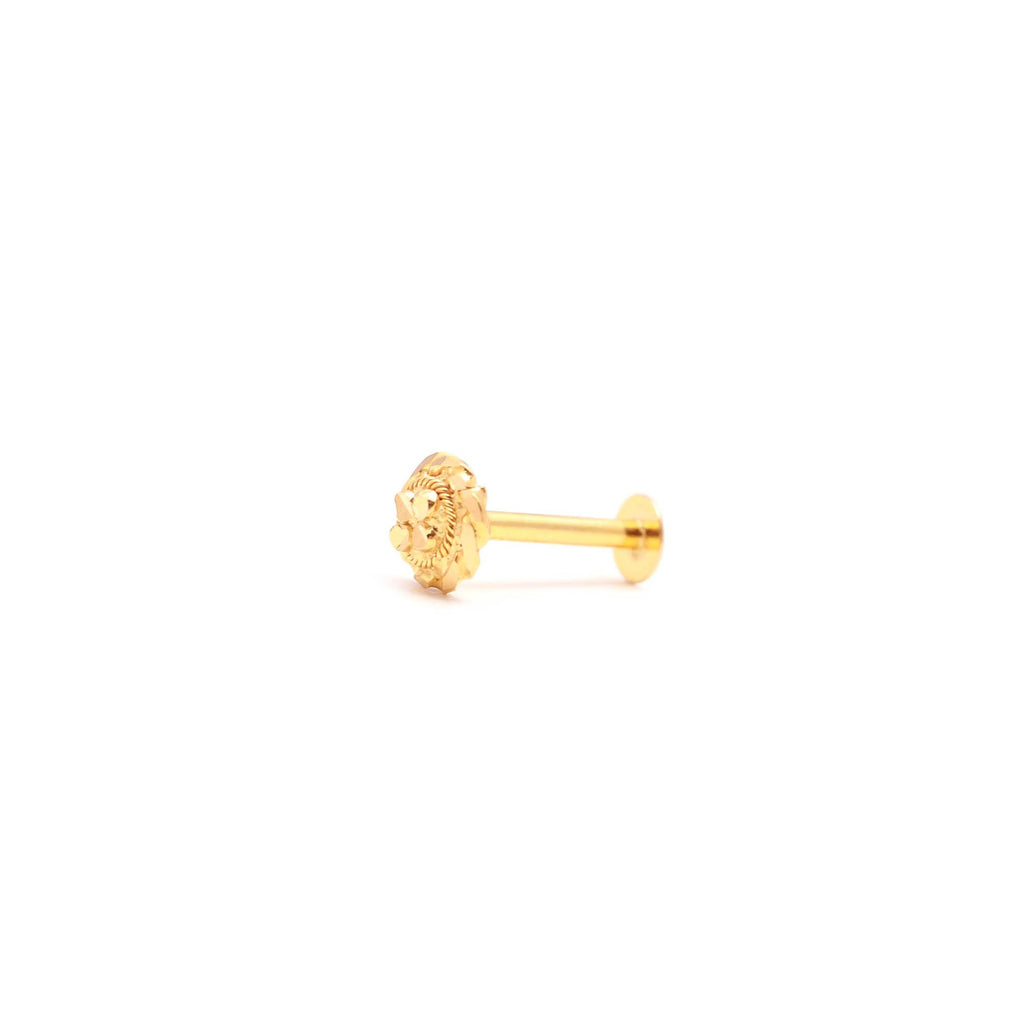 18KT Gold Minimal Nose Stud, Elegant Daily Wear