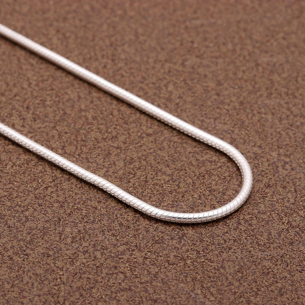 Genuine 925 Sterling Silver Cable Chain Necklace For Women