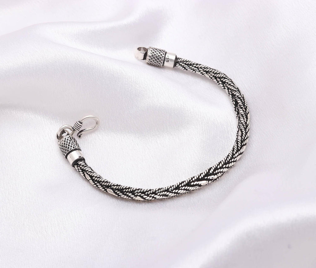 Heavy Weave Chain Bracelet for Men 925 Sterling Silver Jewellery