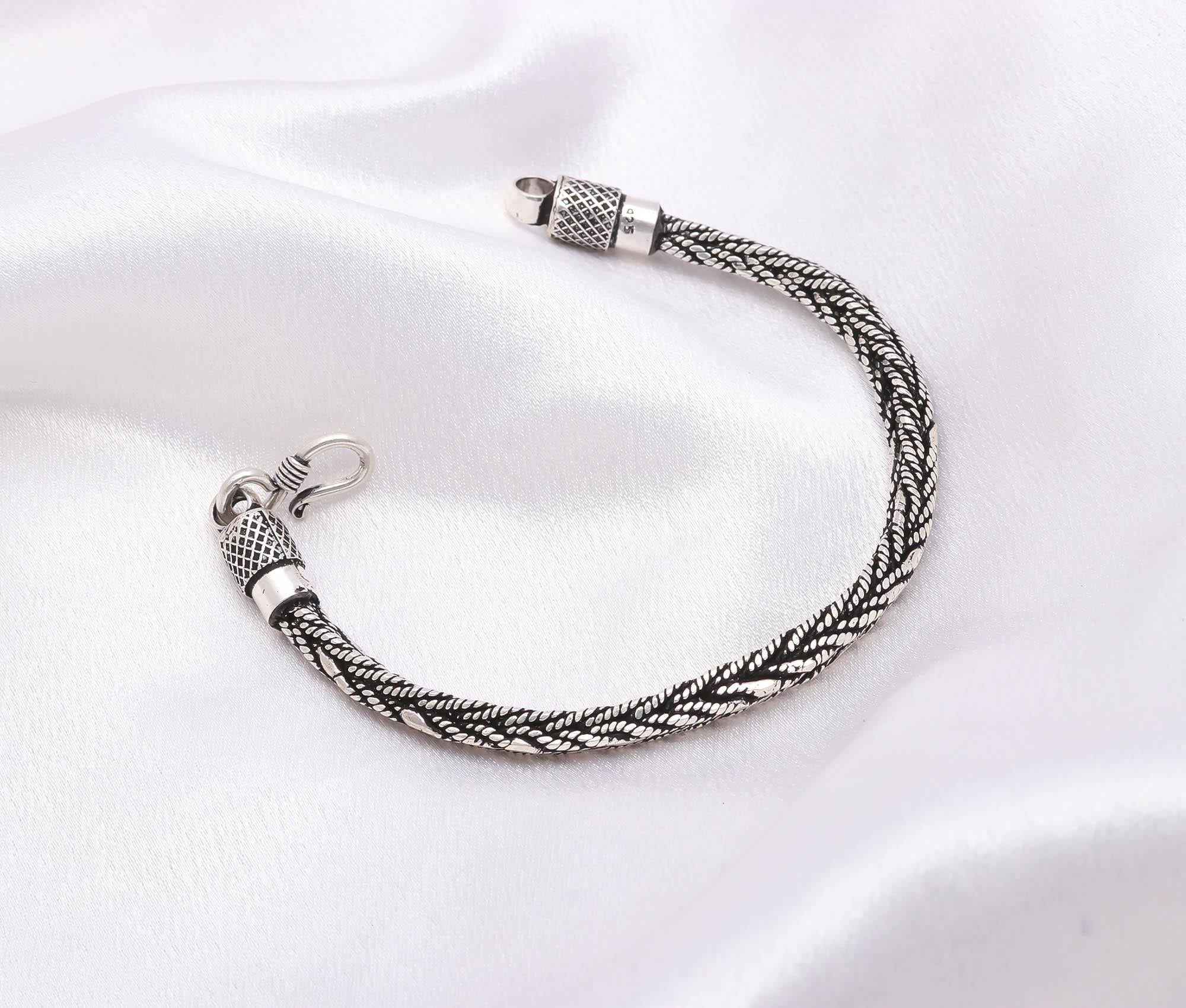 Heavy Weave Chain Bracelet for Men 925 Sterling Silver Jewellery
