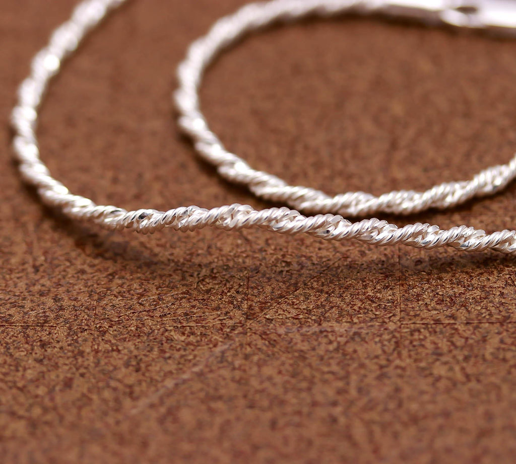 Pure 925 Silver Chain Necklace – Elegant & Timeless Design