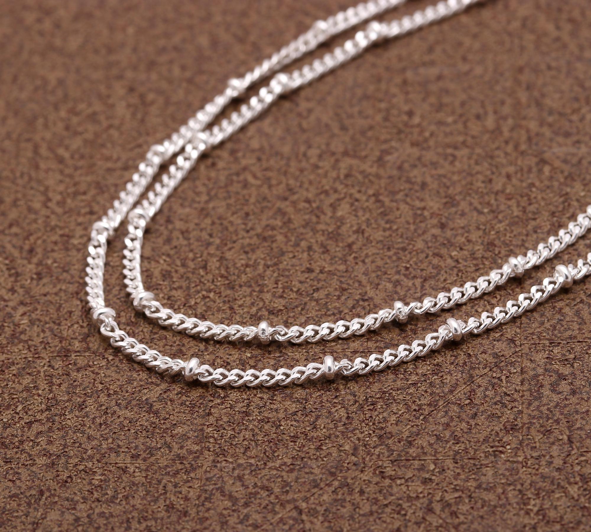 925 Sterling Silver Women Chain Necklace – Real Silver Jewelry for Women