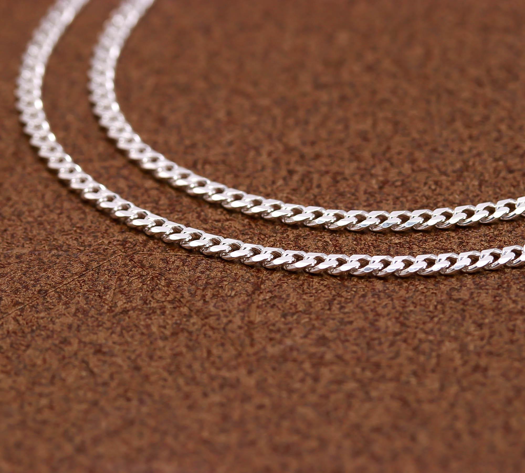 Hallmarked 925 Sterling Silver Chain Necklace Everyday Wear