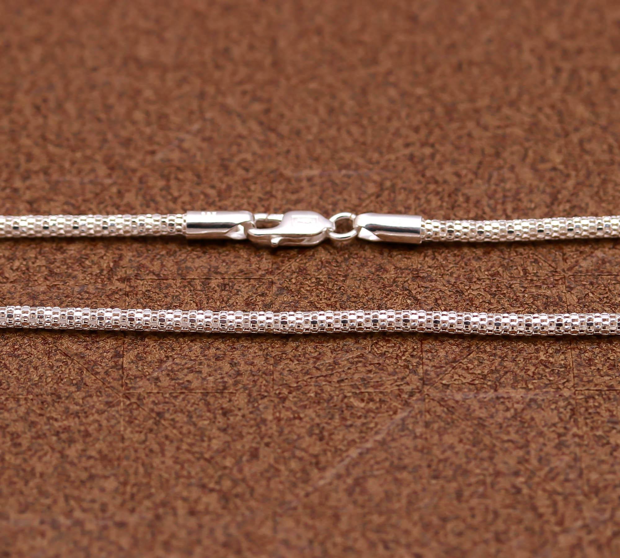 Unisex 925 Silver Chain Necklace – Modern Classic Design