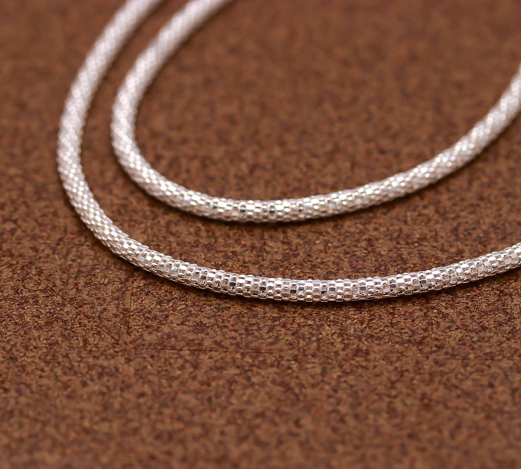 Unisex 925 Silver Chain Necklace – Modern Classic Design