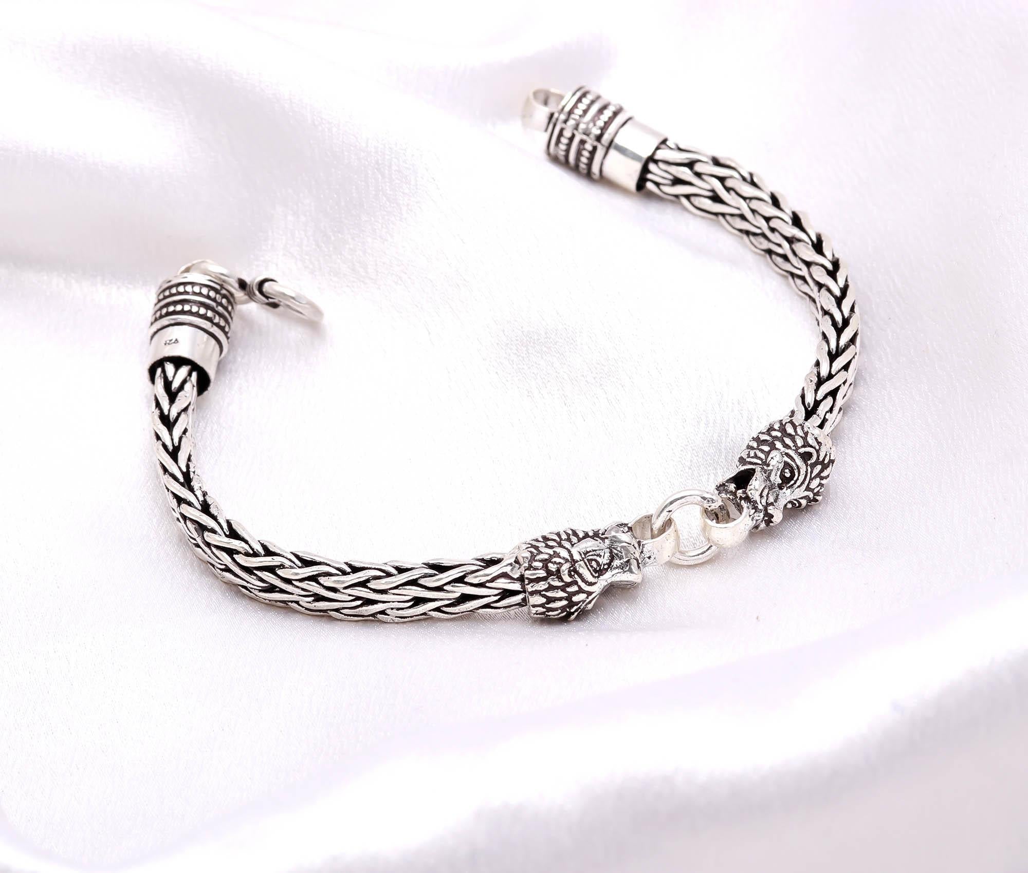 925 Sterling Silver Dragon Bracelet Vintage Thai Silver Jewellery