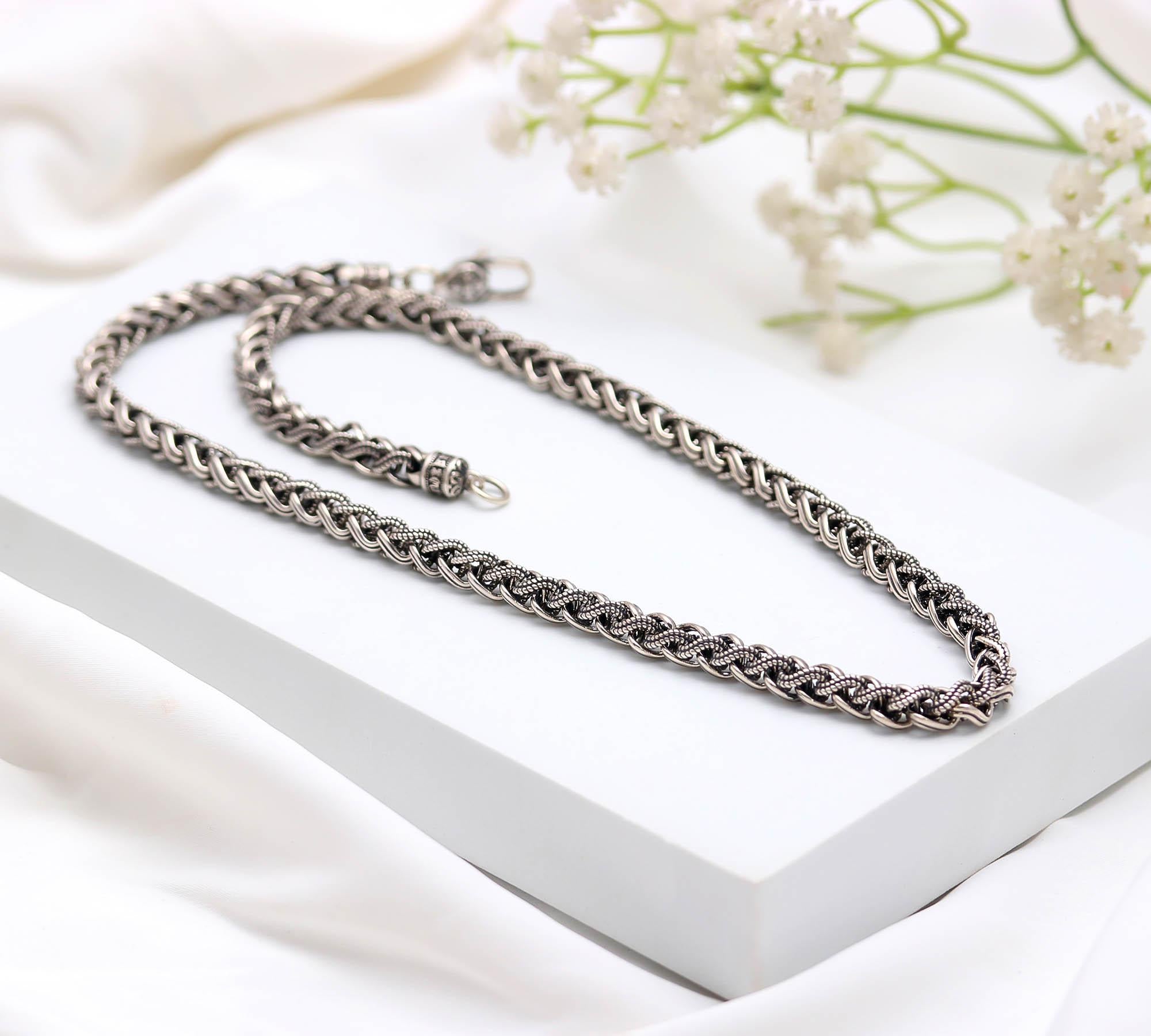 Unisex 925 Sterling Silver Chain Necklace | Modern Classic Design