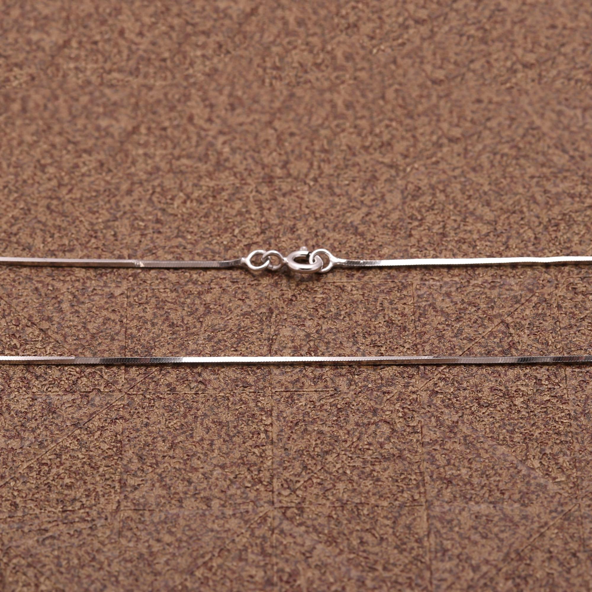 "Sterling Silver Chain Necklace 925 | Simple Silver Chain for Pendant