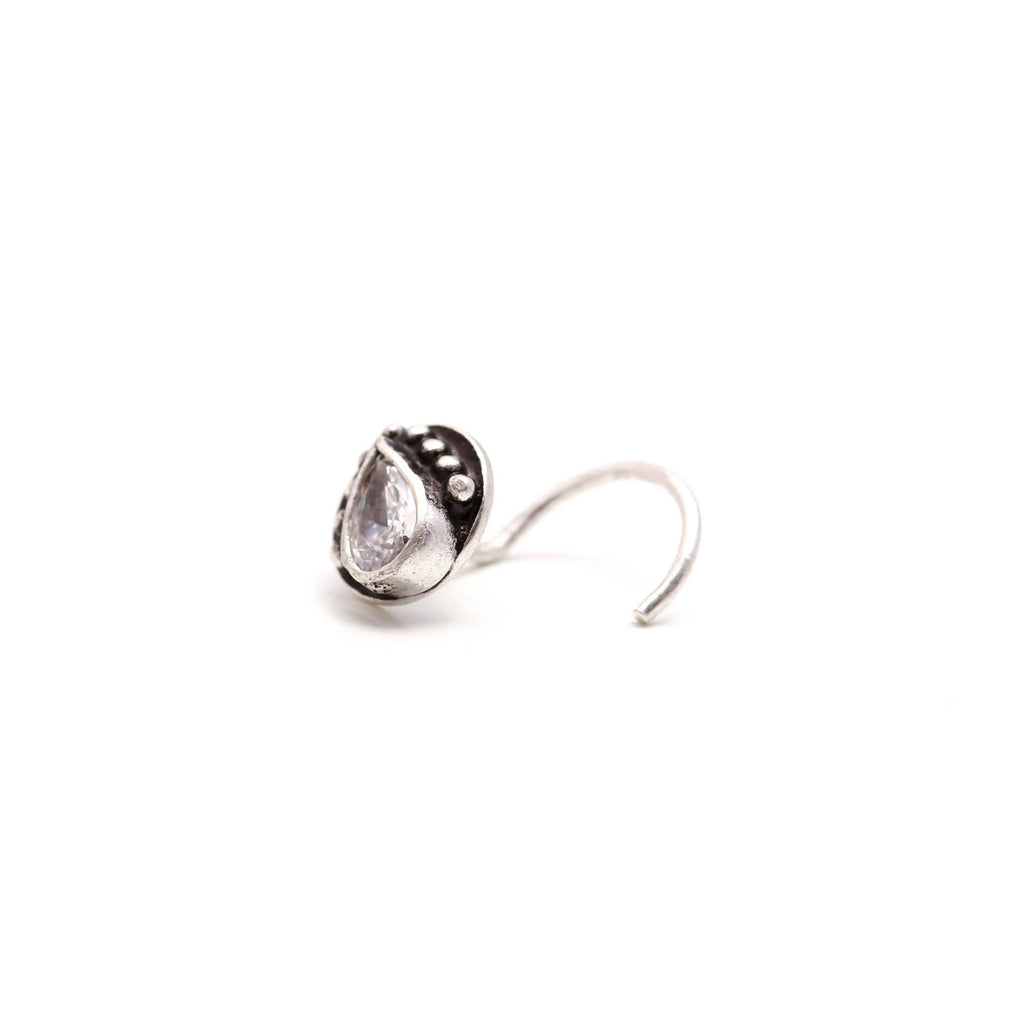 Brilliant Round CZ Nose Pin – 925 Sterling Silver Everyday Wear