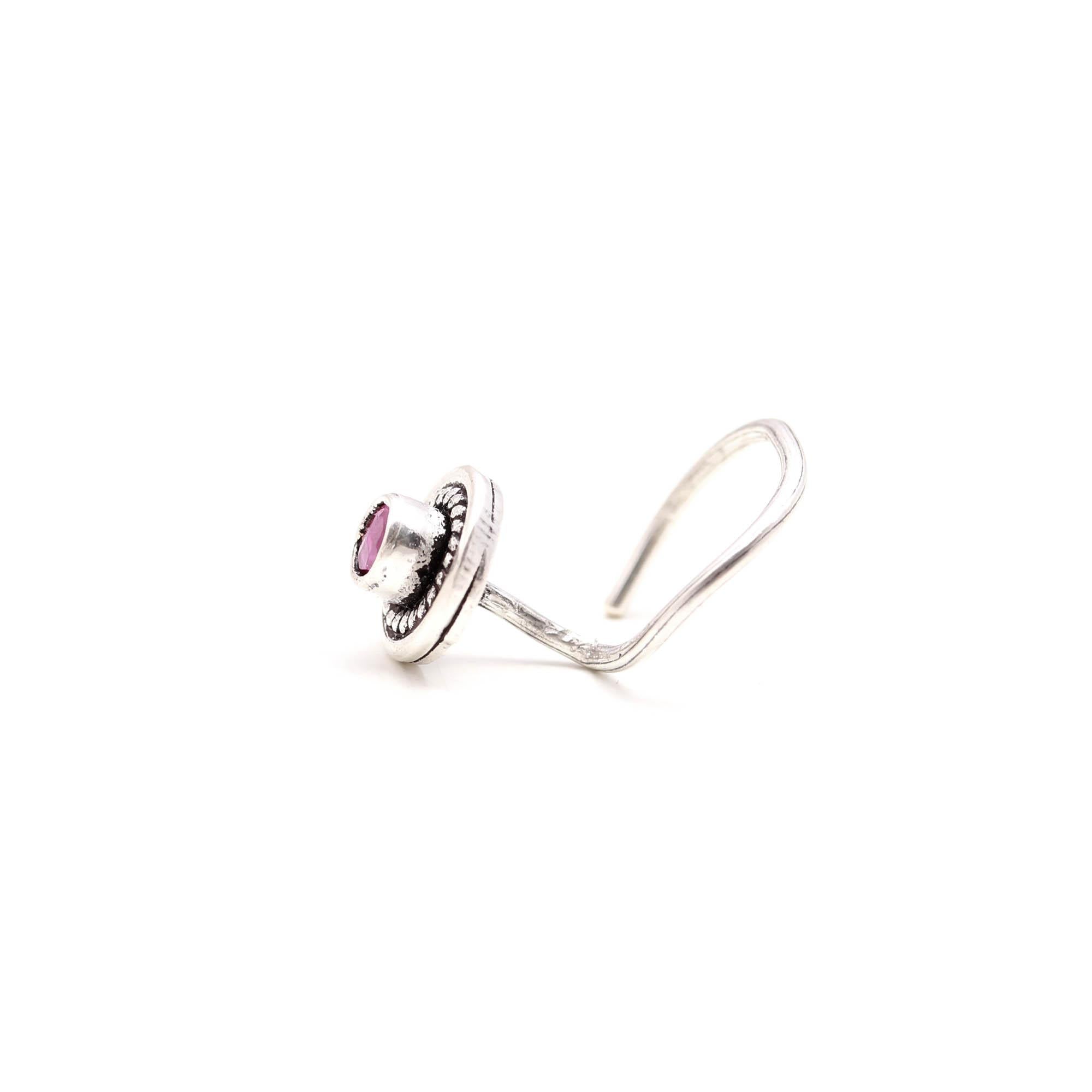 Brilliant Round CZ Nose Pin – Sterling Silver Gift for Her