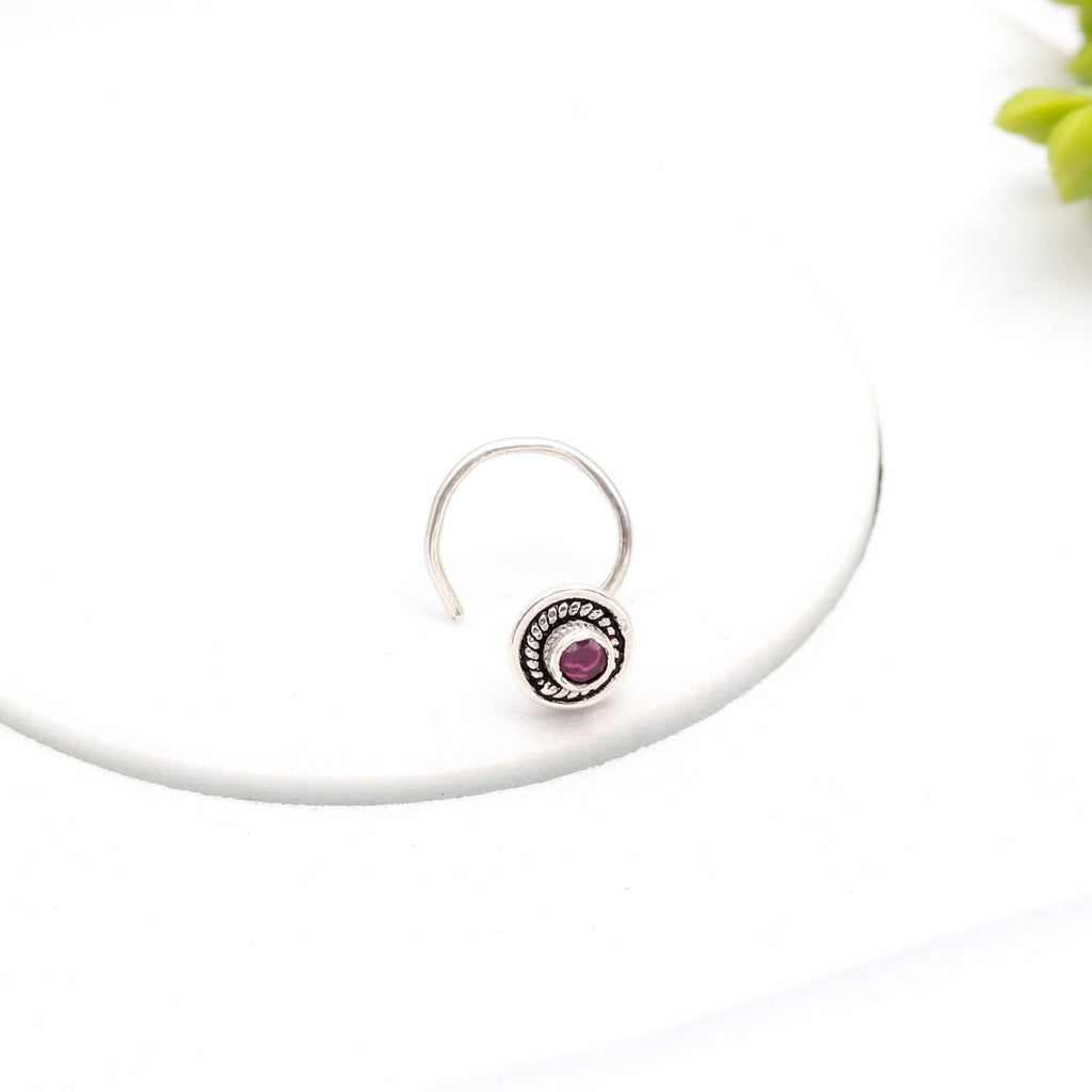 Brilliant Round CZ Nose Pin – Sterling Silver Gift for Her