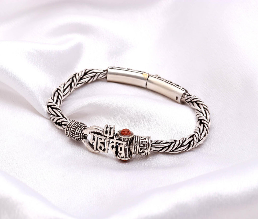 Handmade Bracelet Lord Shiva/Mahadev Bracelet 925 Silver Jewellery