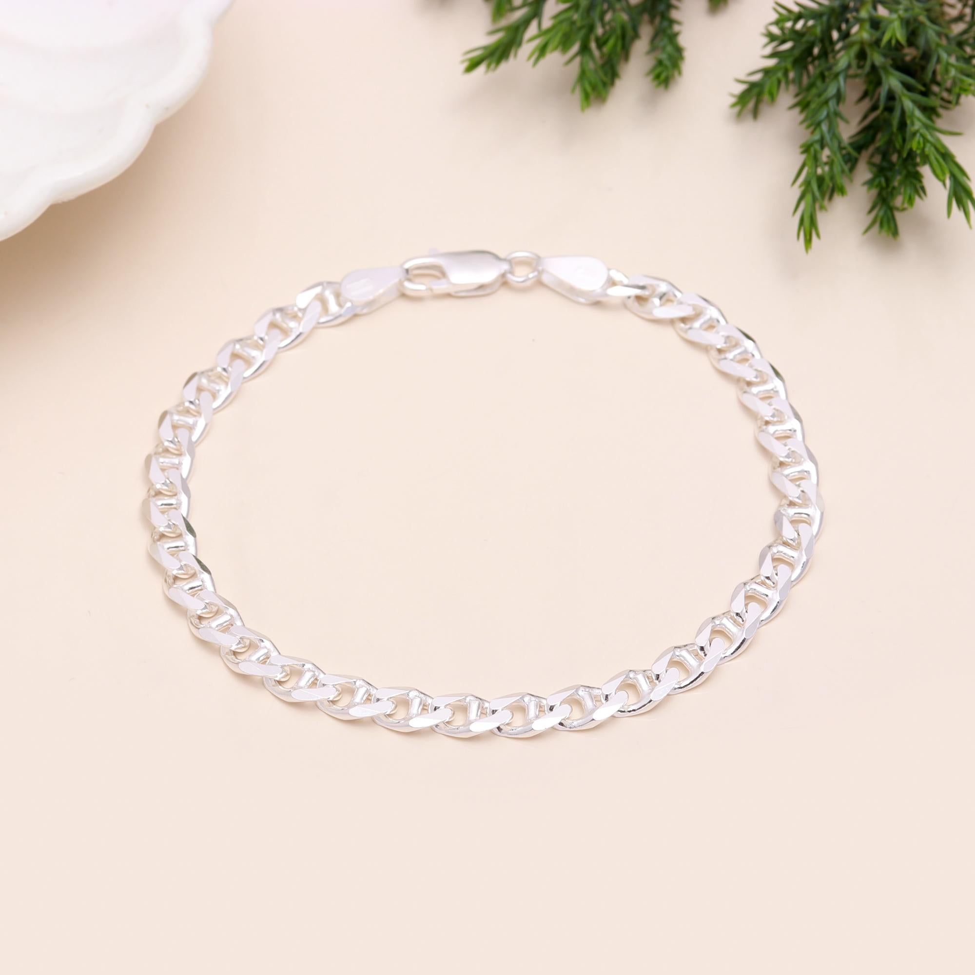 Dainty Silver Bracelet – Minimalist 925 Sterling Jewelry