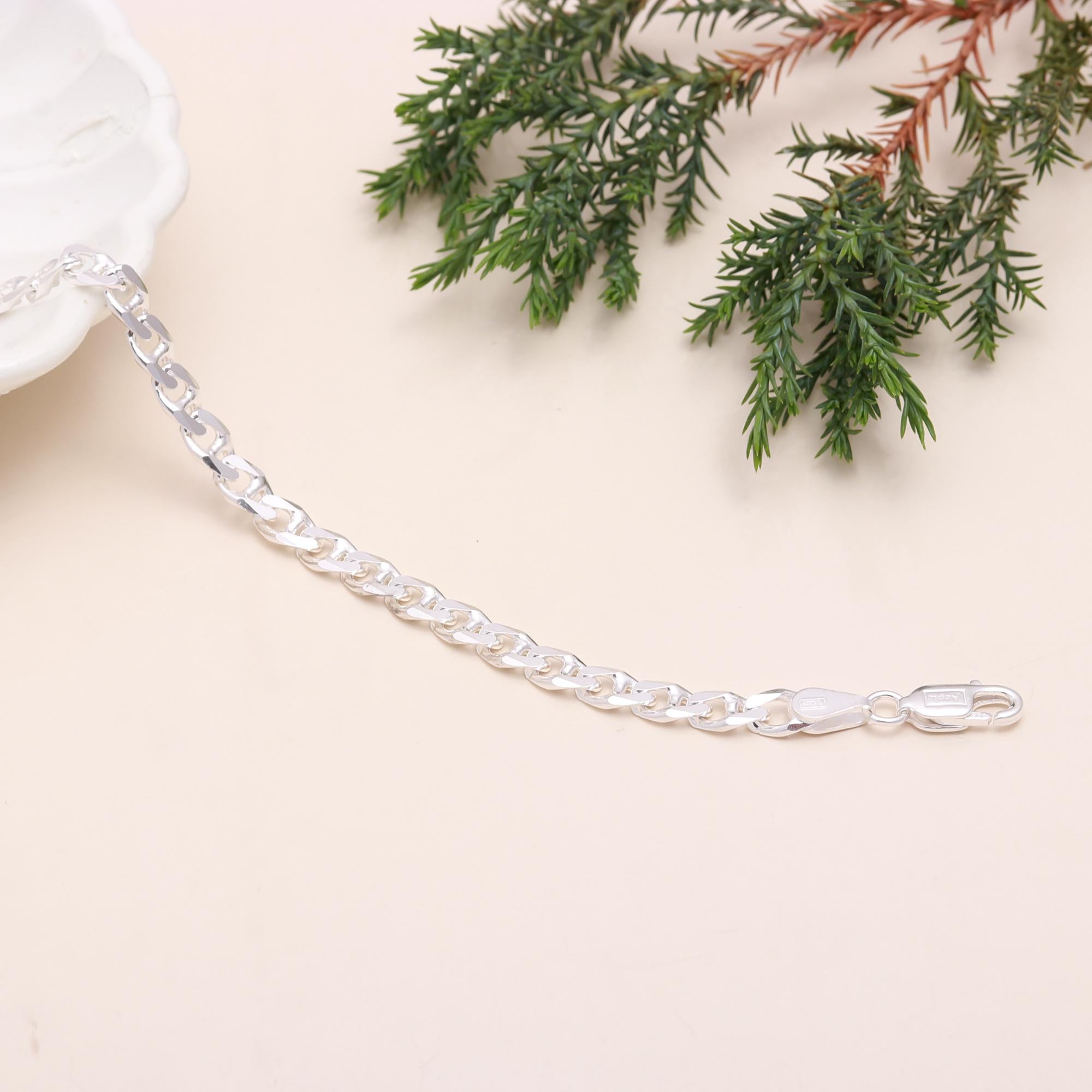 Dainty Silver Bracelet – Minimalist 925 Sterling Jewelry