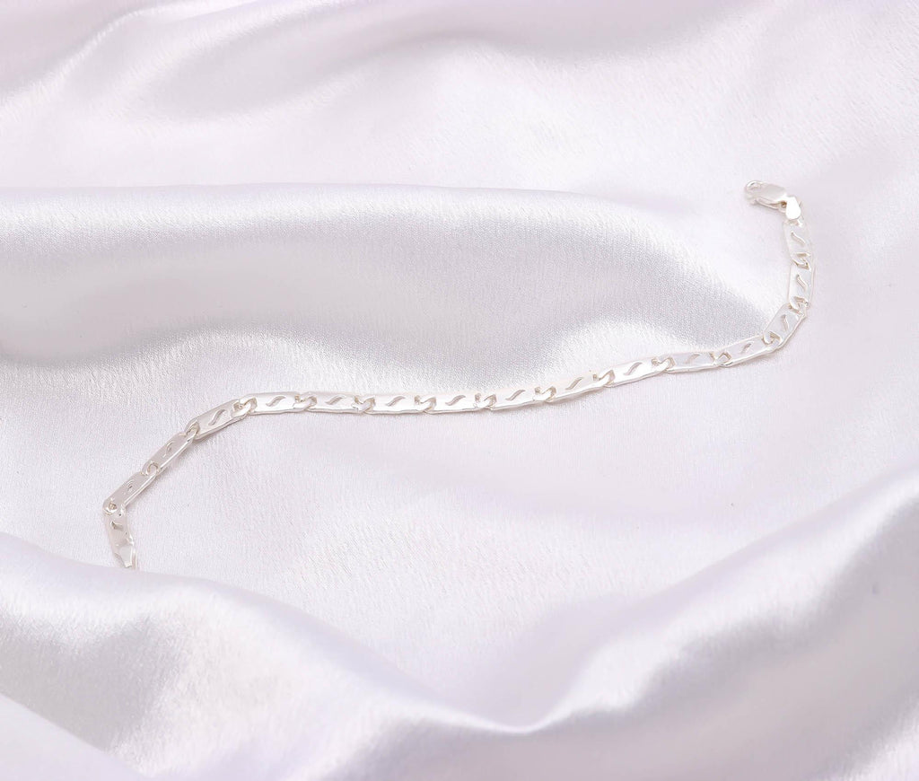 Chain Bracelet 925 Sterling Silver Oxidized Jewellery Gift for Husband