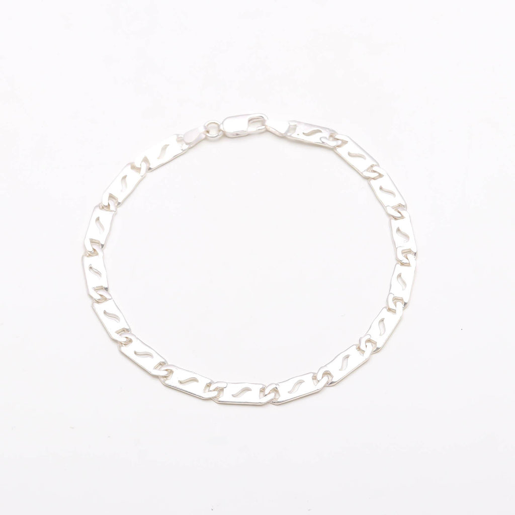 Chain Bracelet 925 Sterling Silver Oxidized Jewellery Gift for Husband